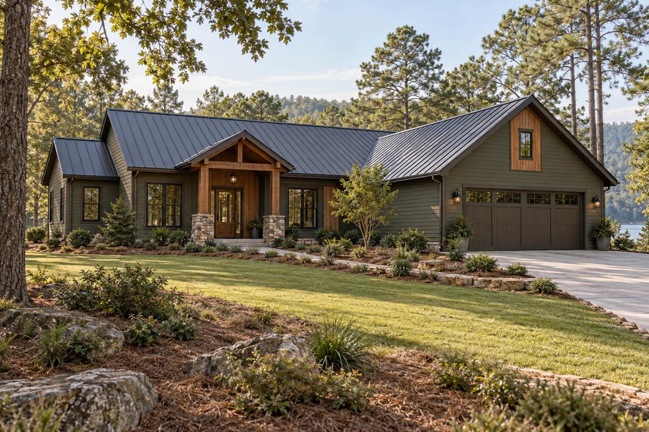 Rustic Modern architectural concept.